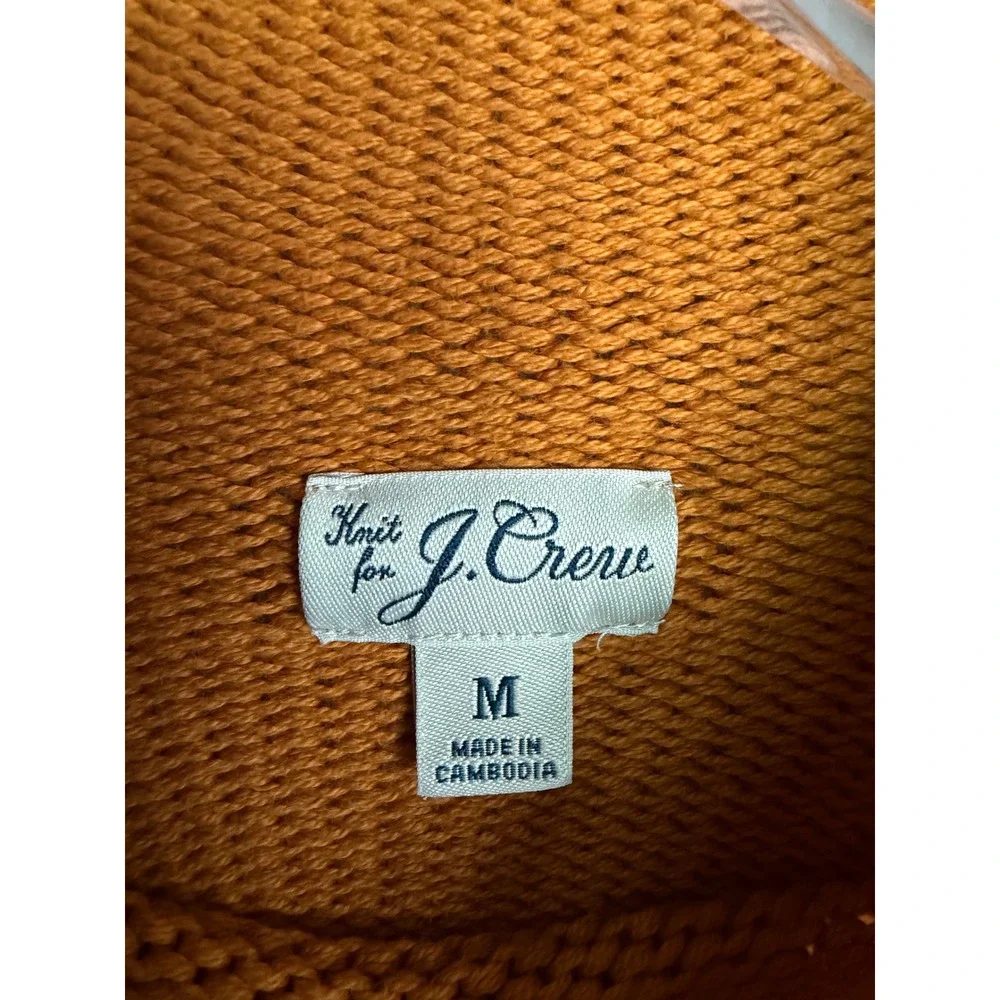 J.Crew 1988 Rollneck Cotton Sweater Retro Throwback Mustard Yellow Mens Medium